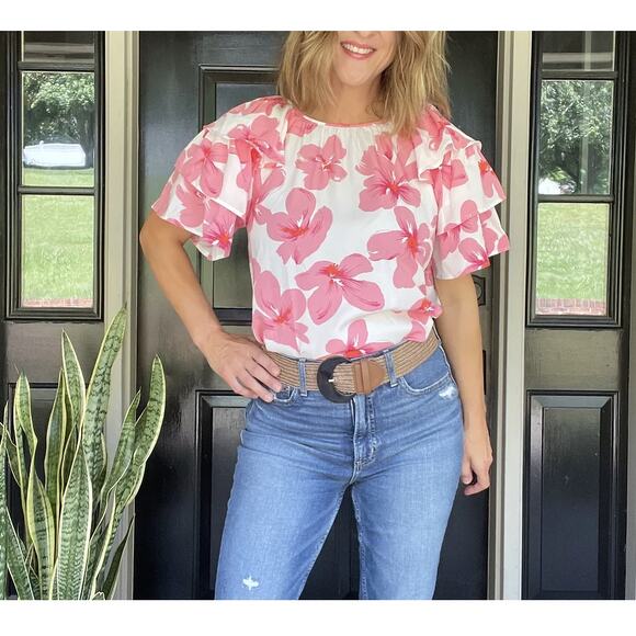 Floral Ruffled Blouse - Picture 1 of 2